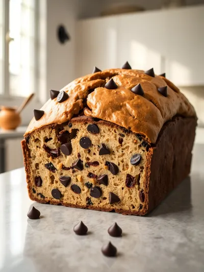 Healthier Chocolate Chip Banana Bread