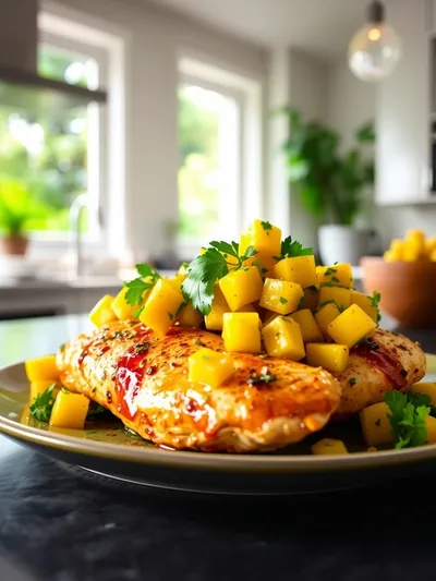 Healthy Honey Lime Chicken With Mango Salsa