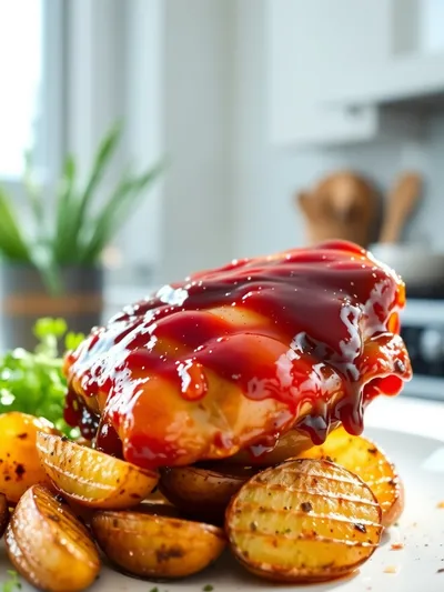 Honey BBQ Chicken with Potatoes – Easy Healthy Dinner