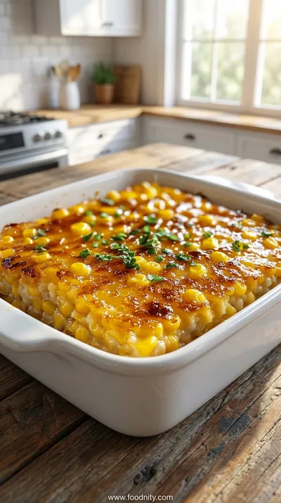 Honey-Glazed Corn Casserole - Sweet Comfort Side