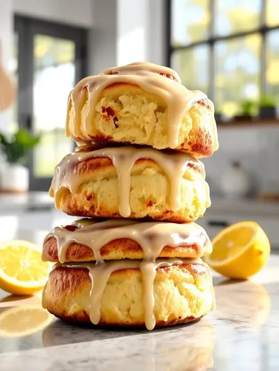 Huckleberry Lemon Sweet Rolls