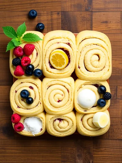 Huckleberry Lemon Sweet Rolls - ingredients preparation
