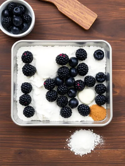 Kentucky Blackberry Cobbler - ingredients preparation
