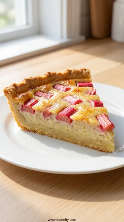 Keto Rhubarb Custard Pie