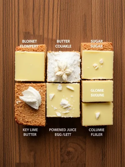 Key Lime Pie Bars – Browned Butter Blondie - ingredients preparation