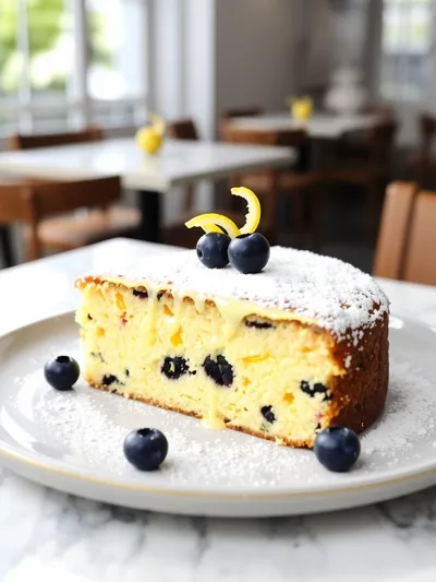 Lemon Blueberry Cake - cooking process