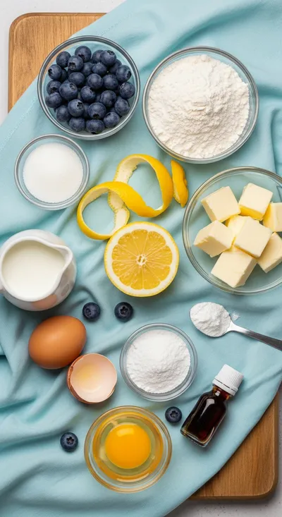 Lemon Blueberry Cake Recipe - cooking process