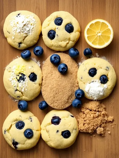 Lemon Blueberry Cookies - ingredients preparation