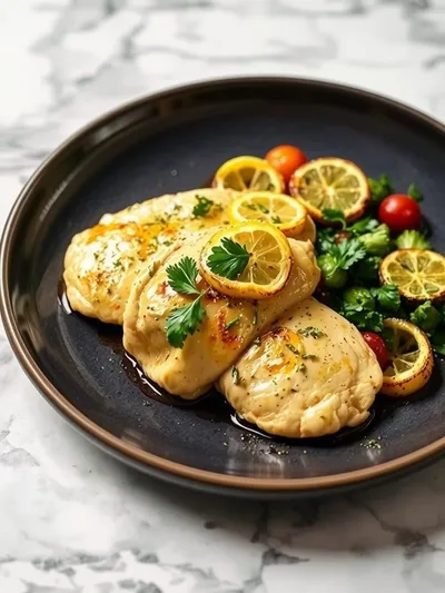 Lemon Garlic Chicken Meal Prep - ready to serve