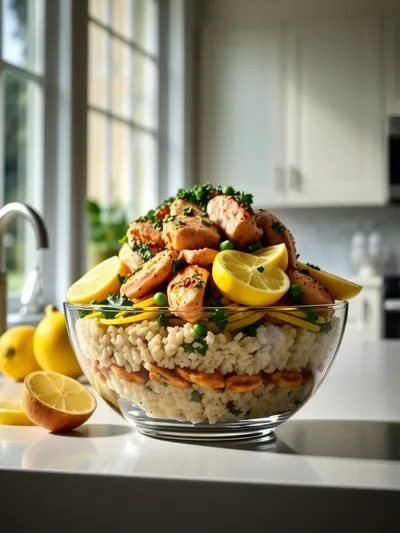 Lemon Garlic Chicken Meal Prep Bowls