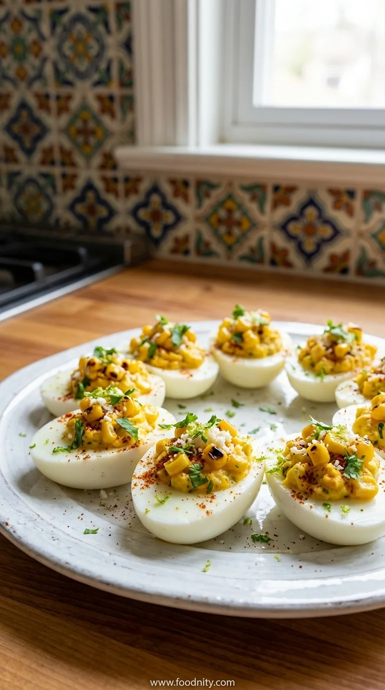 Mexican Street Corn Deviled Eggs - feature image