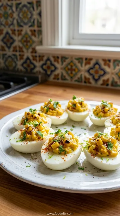 Mexican Street Corn Deviled Eggs