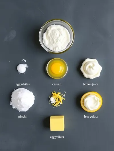Mini Meringues With Lemon Curd - ingredients preparation