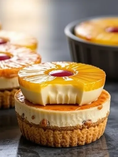 Mini Pineapple Upside-Down Cheesecakes