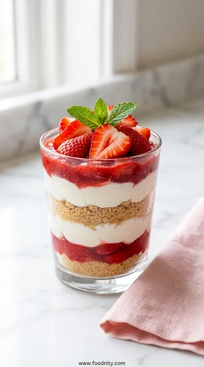 No-Bake Strawberry Cheesecake Parfaits