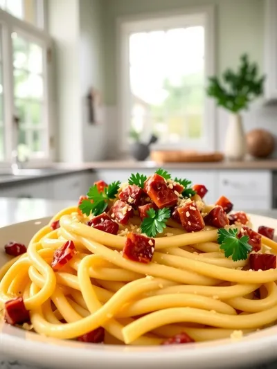 One Pot Creamy Bacon Garlic Pasta