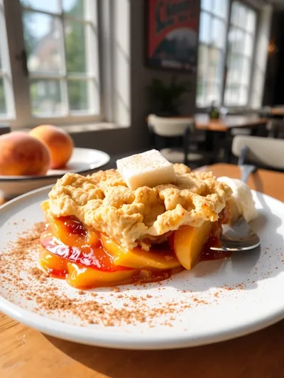 Easy Bisquick Peach Cobbler - cooking process