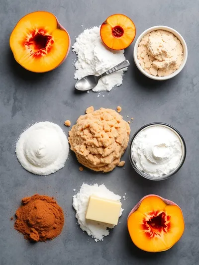 Quick and Easy Peach Cobbler - ingredients preparation