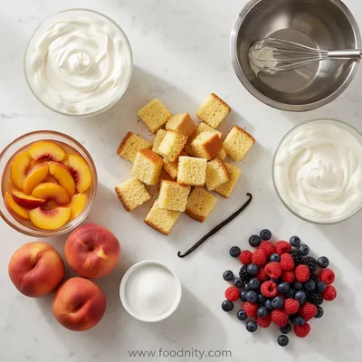 Peaches and Cream Trifle (No-Bake) - cooking process