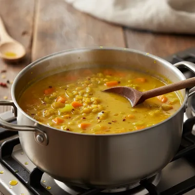 Healing Golden Lemon Lentil Soup Recipe - cooking process