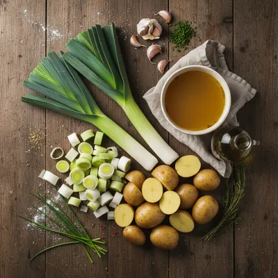 Dairy-Free Potato Leek Soup Recipe - ingredients preparation