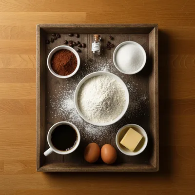 Luxurious Latte Cake Recipe For Coffee Lovers - ingredients preparation