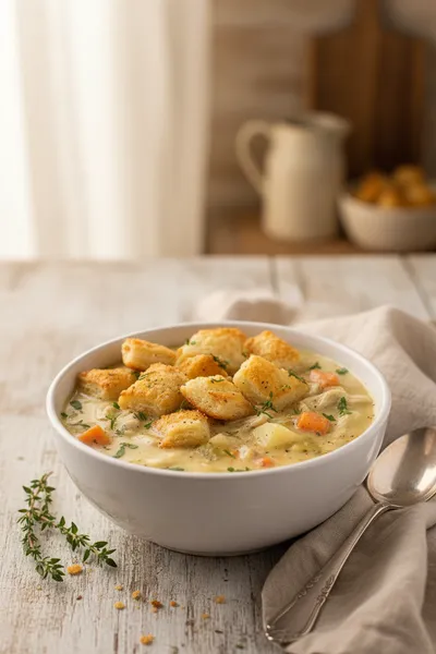 Healthy Chicken Pot Pie Soup Recipe