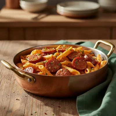 Creamy Cajun Sausage Pasta (One Pot Recipe)