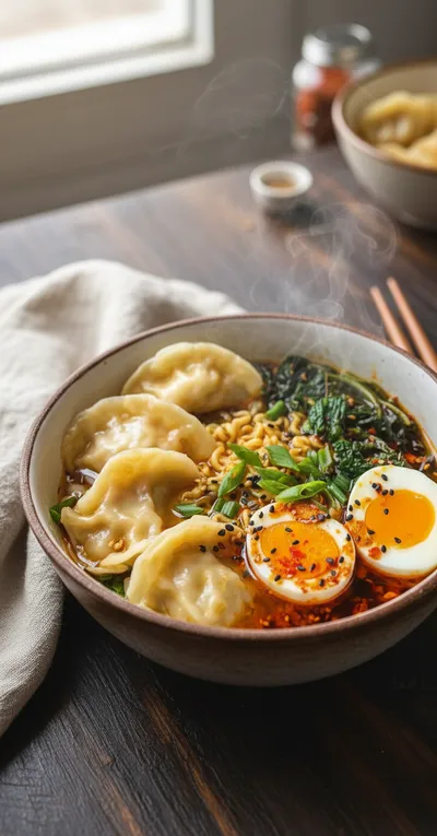 Savory Dumpling Ramen Bowl Recipe