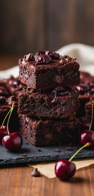 Roasted Cherry Brownies Recipe