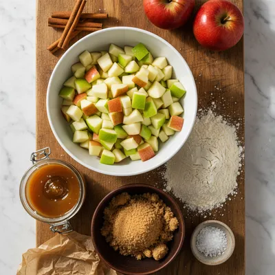 Salted Caramel Apple Pie Cookies Recipe - ingredients preparation