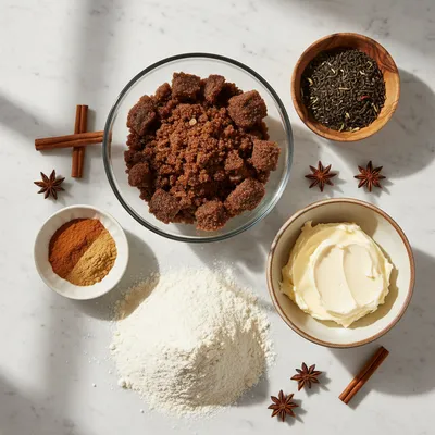 Vegan Brown Sugar Chai Cookies Recipe - ingredients preparation