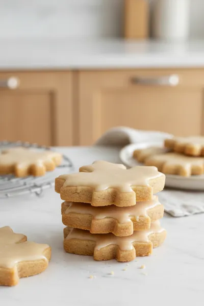 Glazed Maple Shortbread Cookies Recipe
