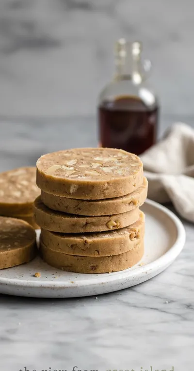 Maple Walnut Shortbread Cookies