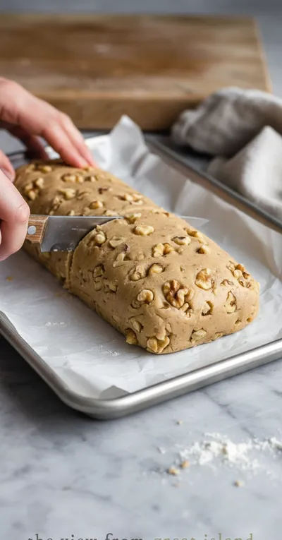 Maple Walnut Shortbread Cookies - cooking process