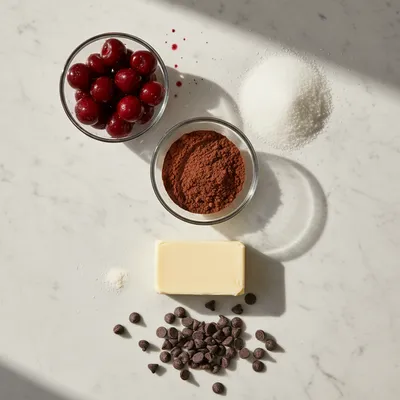 Black Forest Cherry Cookies Recipe - ingredients preparation