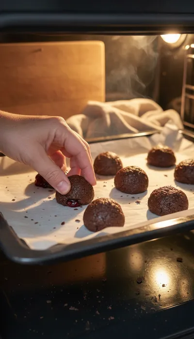Black Forest Cherry Cookies Recipe - cooking process