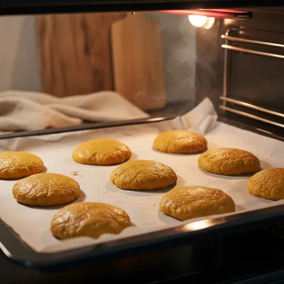 Soft Pumpkin Cookies with Cream Cheese Frosting - cooking process