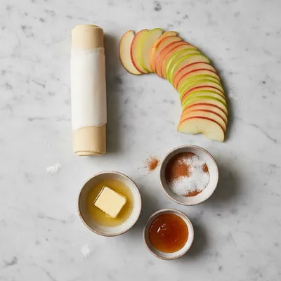 Apple Rose Pastry Blooms Recipe - ingredients preparation