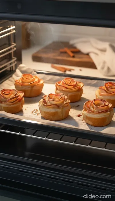Apple Rose Pastry Blooms Recipe - cooking process