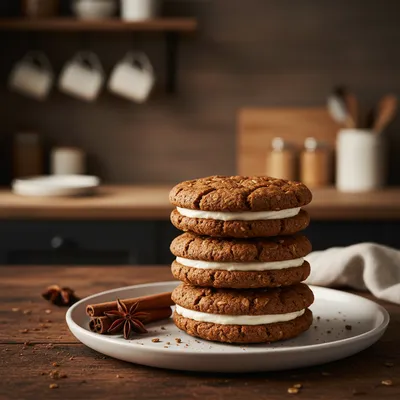 Gingerbread Oatmeal Cream Pies Recipe