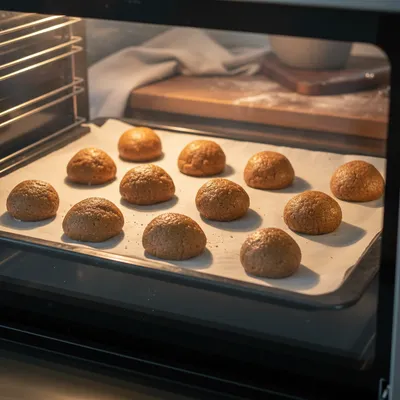 Soft Gingerbread Cookies with Maple Glaze - cooking process