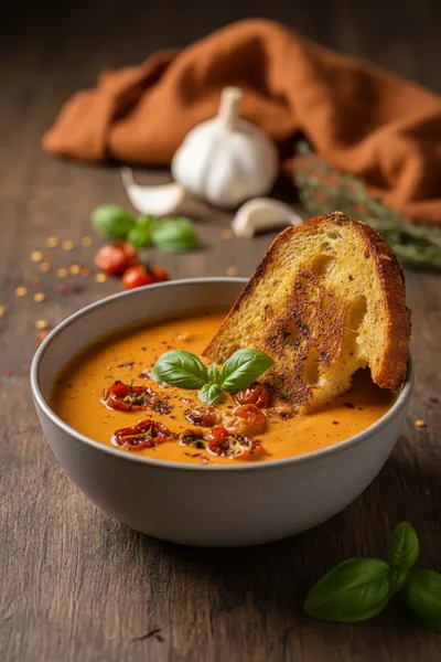 Creamy Roasted Garlic Tomato Soup
