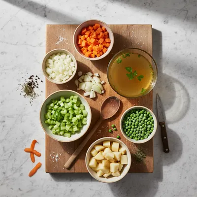 Easy Vegetable Soup Recipe for a Healthy Meal - ingredients preparation