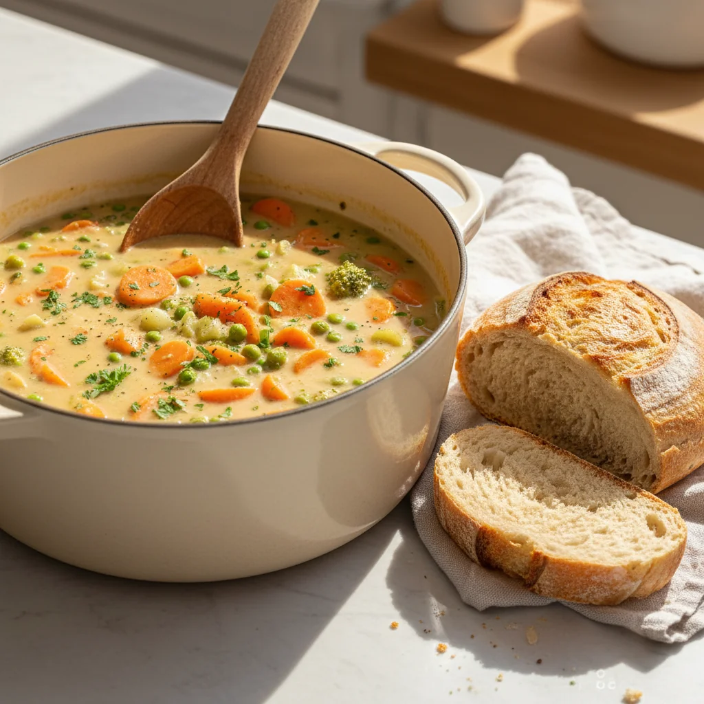 One Pot Creamy Vegetable Soup for Easy Dinners