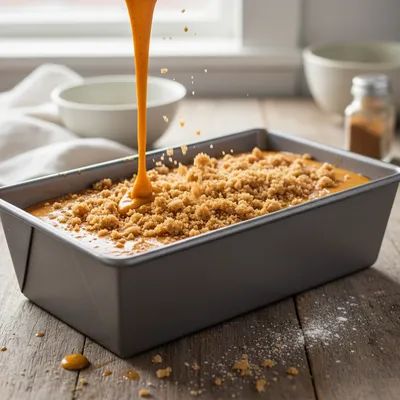 Moist Pumpkin Bread With Streusel Topping Recipe - cooking process