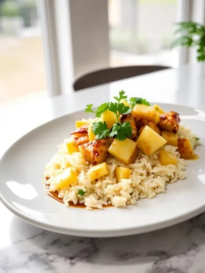 Pineapple Chicken and Rice – Easy One-Pan Delight - ready to serve