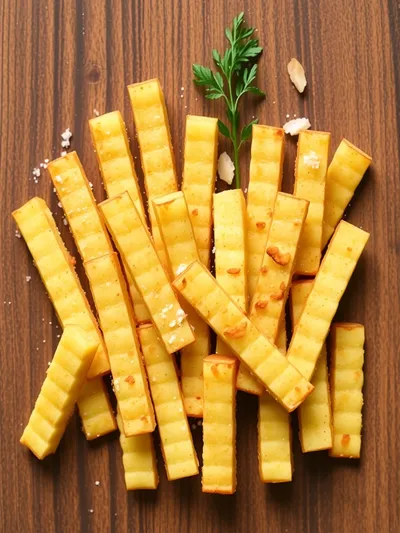 Crispy Potato Finger Sticks - ingredients preparation