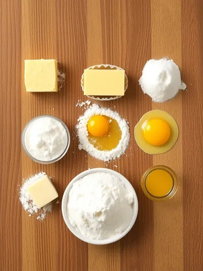 Classic Pound Cake Recipe - ingredients preparation