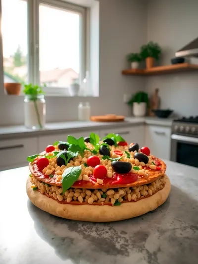Quinoa Chickpea Pizza – High Protein Plant Based
